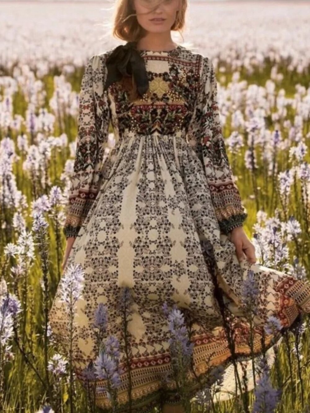 Anthropologie Bhanuni by Jyoti Far Fields Beaded Midi Dress